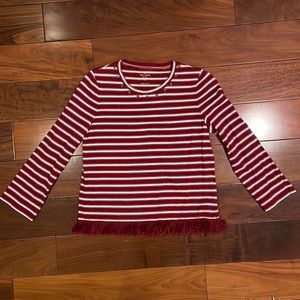 Kate Spade Striped T-shirt with Fringe
